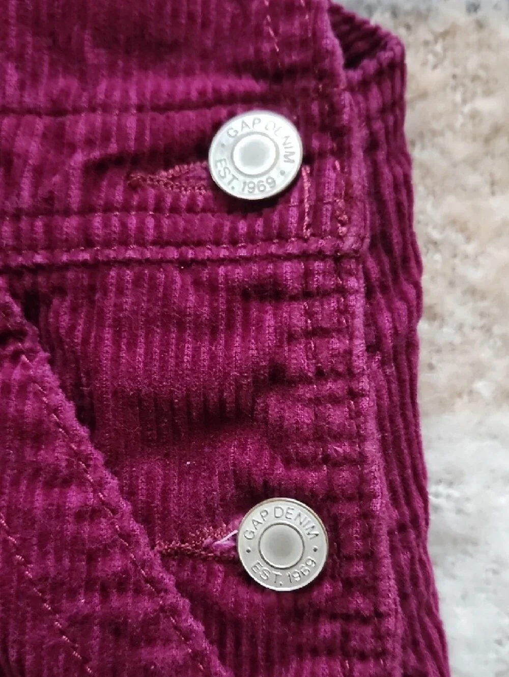 GAP Kids Plum Purple Corduroy Overall Salopette Skirt Sz S EUC Overall Dress